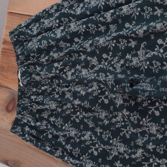 Vintage Isabelle Green Print Elastic Waist Pants Fits Size S - Picture 9 of 9